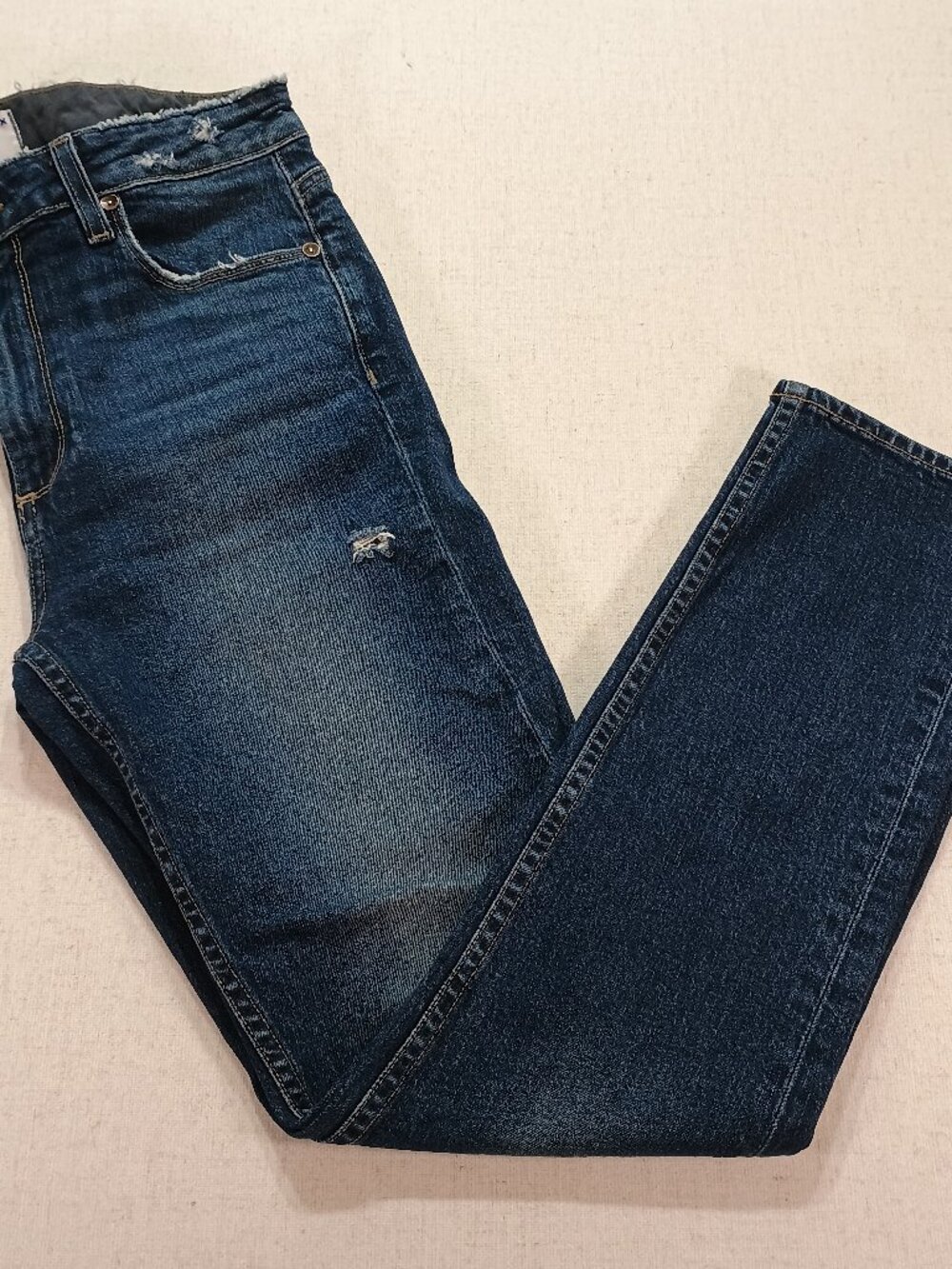 Paige Blue Distressed Vintage Denim Skinny Jeans Size 27 Medium Wash